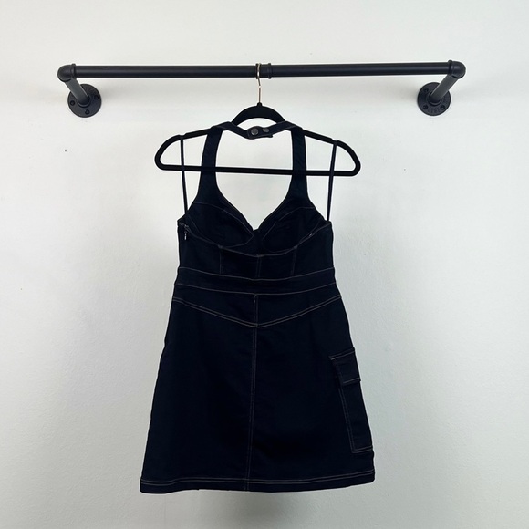 NEW Urban Outfitters Jenny Denim Halter Bustier Mini Dress - Picture 6 of 7